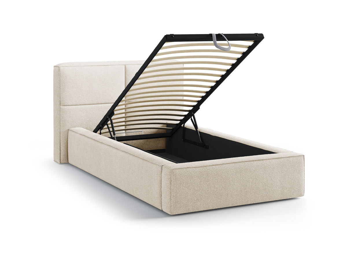 Darren Bett mit Stauraum mit Kopfteil 90cm in Light Beige-LEGEND präsentiert im Onlineshop von KAQTU Design AG. Bett ist von Micadoni