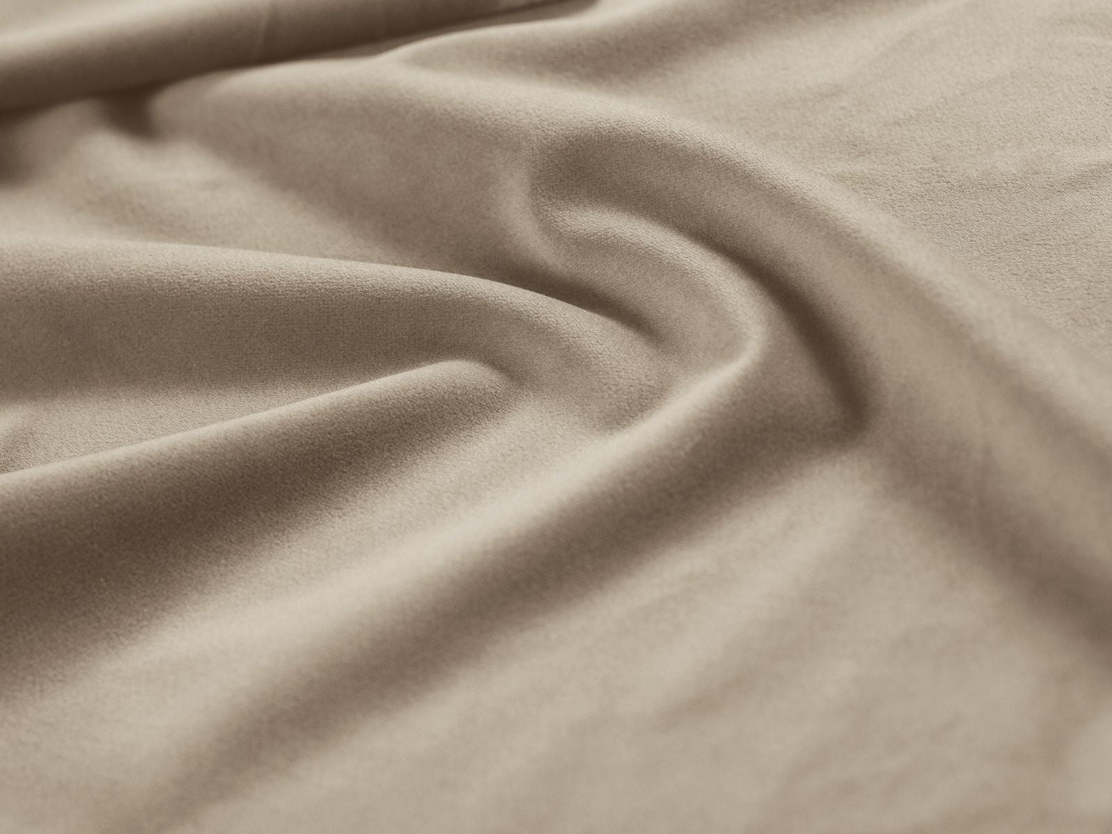 Stylisches 90 cm Bett Allison von Micadoni, ausgestattet mit praktischem Stauraum und einem modernen Kopfteil in edlem Dunkelbeige.