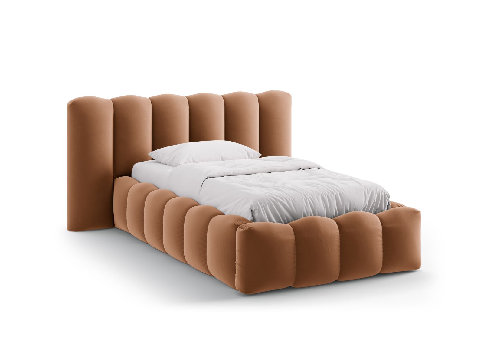 Lupine Bett mit Stauraum mit Kopfteil 90cm in Honey-Paris präsentiert im Onlineshop von KAQTU Design AG. Bett ist von Micadoni