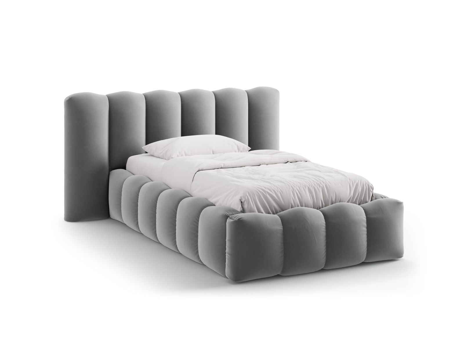 Lupine Bett mit Stauraum mit Kopfteil 90cm in Grey-Paris präsentiert im Onlineshop von KAQTU Design AG. Bett ist von Micadoni