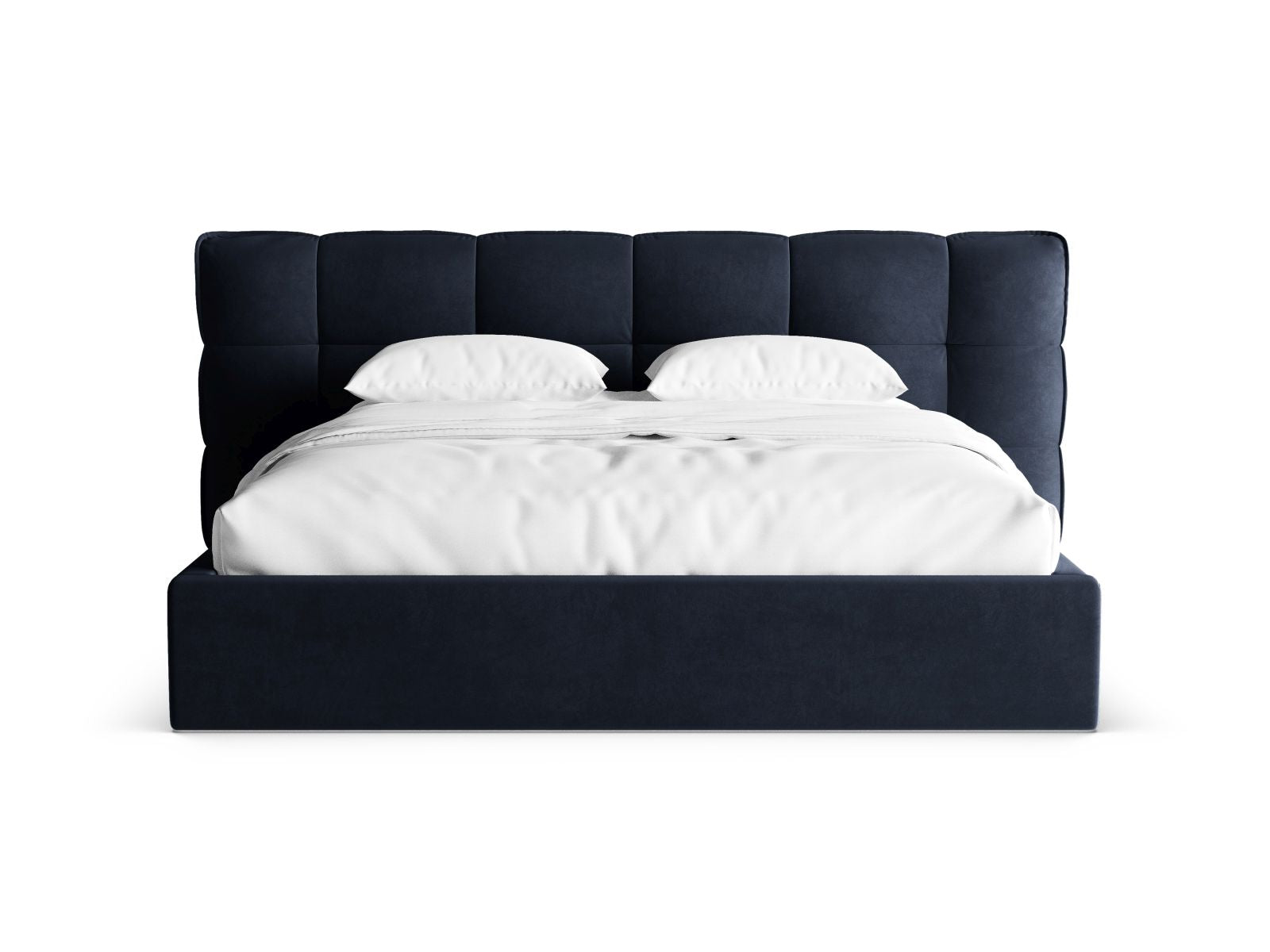 Stylisches Eric Bett in Royal Blue mit praktischem Stauraum und elegantem Kopfteil, ideal für moderne Schlafzimmer.