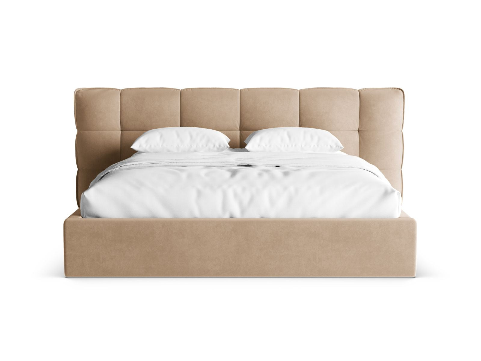 Stylisches Eric Bett mit 160 cm Breite, ausgestattet mit praktischem Stauraum und elegantem Kopfteil für ein modernes Schlafzimmer.