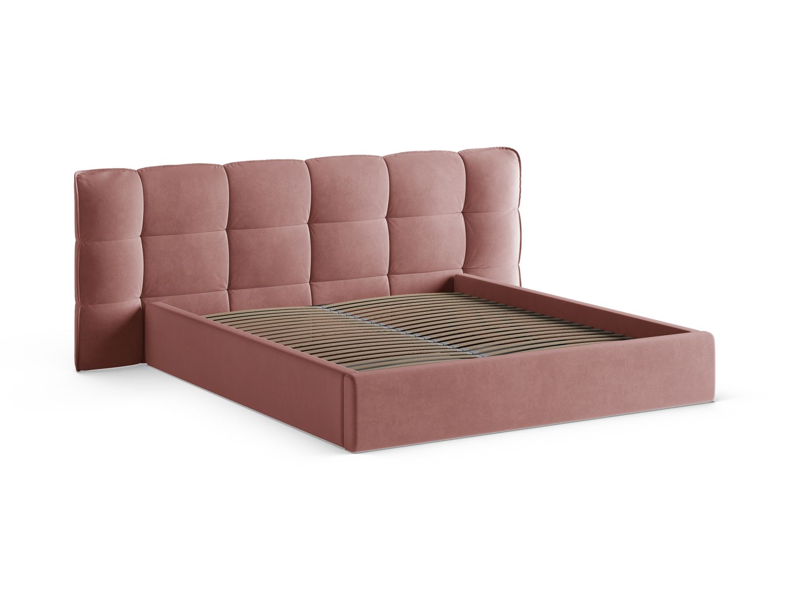 Stylisches Eric Bett mit integriertem Stauraum und ansprechendem Kopfteil, ideal für zeitgemäße Schlafzimmergestaltung in 180 cm.