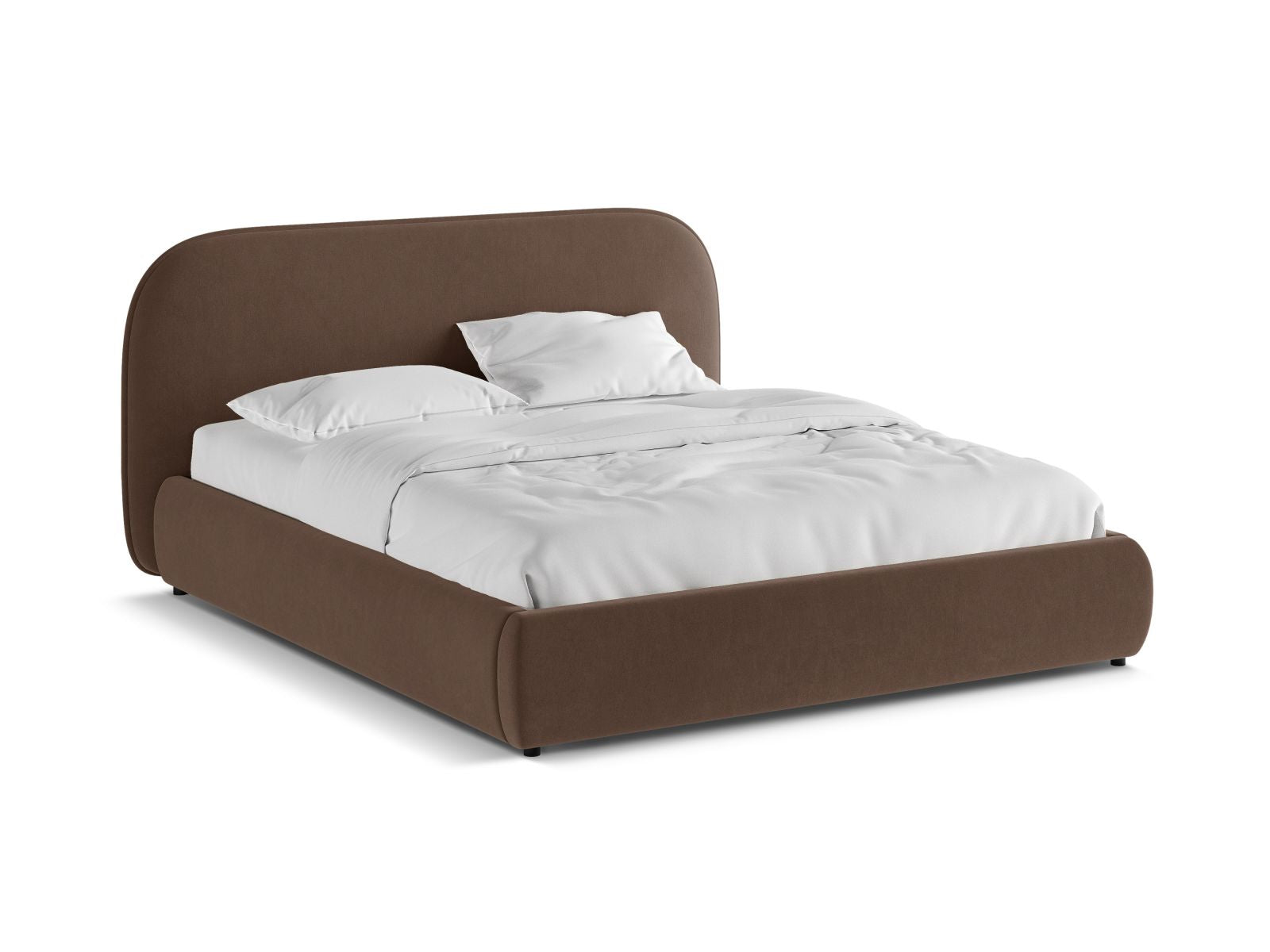 Elegantes Murada Bett mit 180 cm Breite, stilvollem Kopfteil und integriertem Stauraum für eine optimale Raumnutzung.