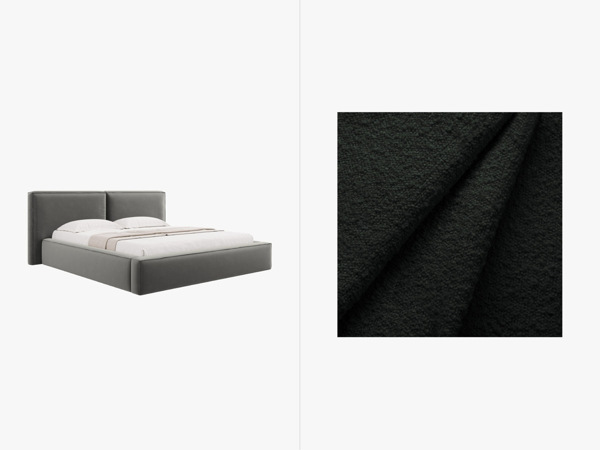 Jodie Bett mit Stauraum und Headboard 180cm in Black-Baloo präsentiert im Onlineshop von KAQTU Design AG. Bett ist von Micadoni