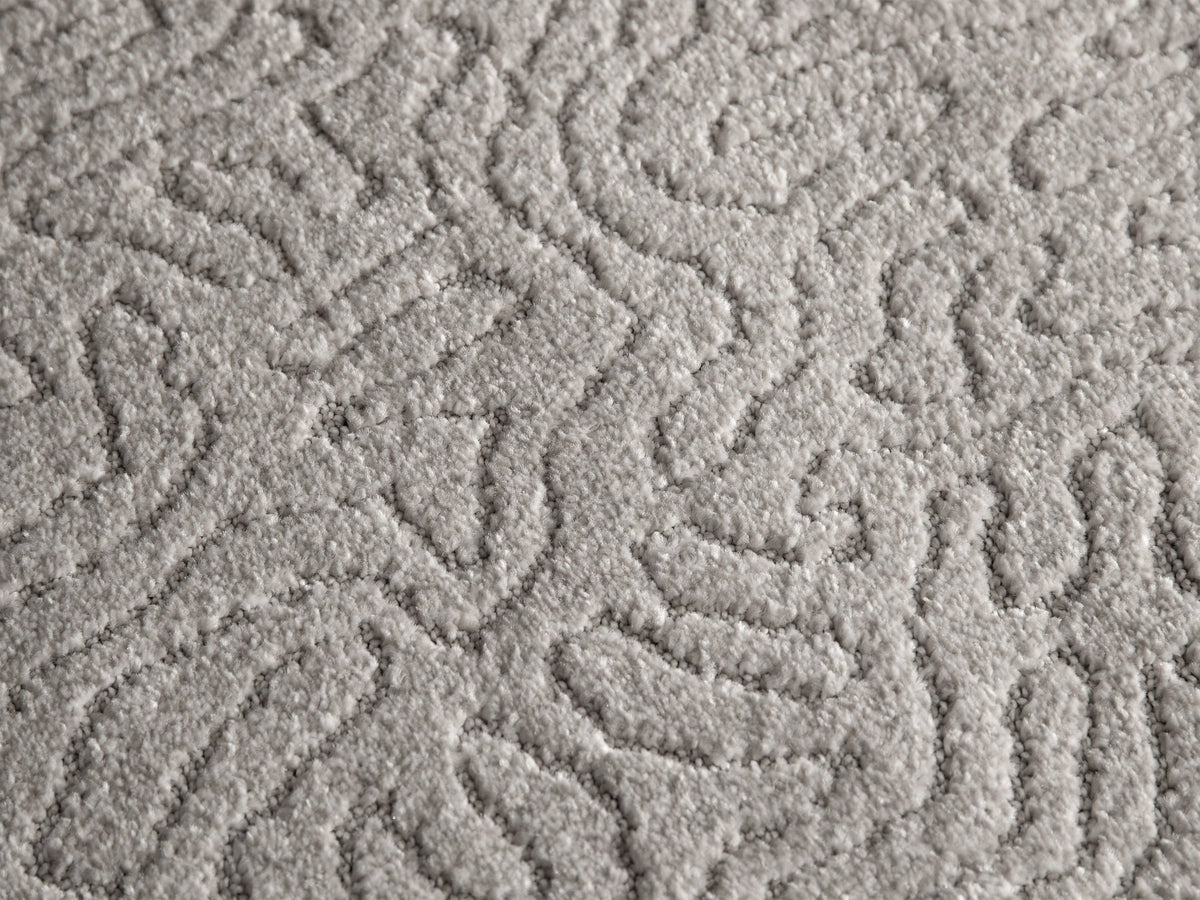 Rechteckiger Teppich Napa von Micadoni in der Farbe Perle mit Schnitt- und Schlingenflor aus Polypropylen, Grösse 280 x 200 cm.