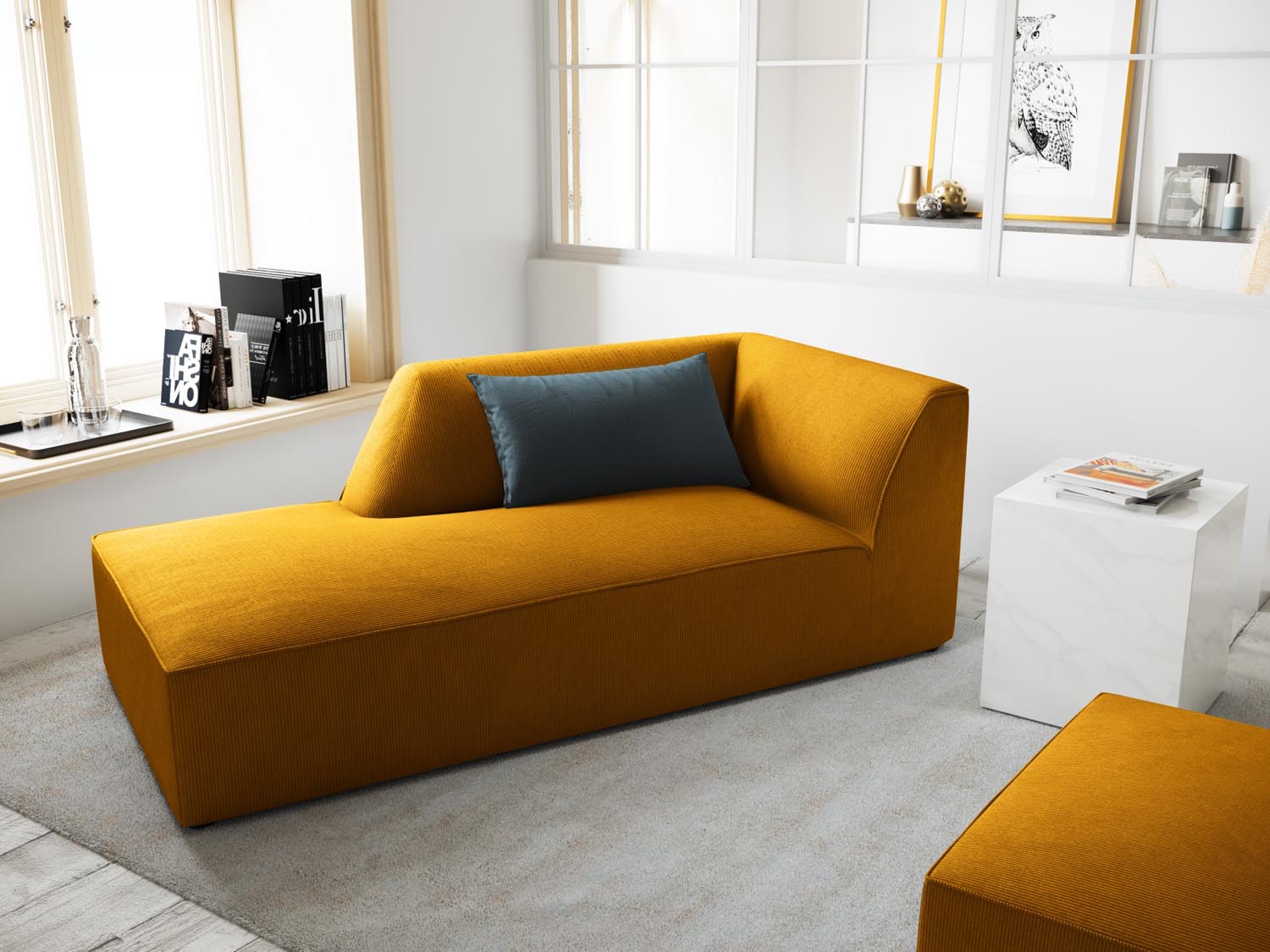 Entdecken Sie das stilvolle Ruby Sofa Chaise Lounge links von Micadoni – ideal für Ihr Wohnzimmer, komfortabel und pflegeleicht.