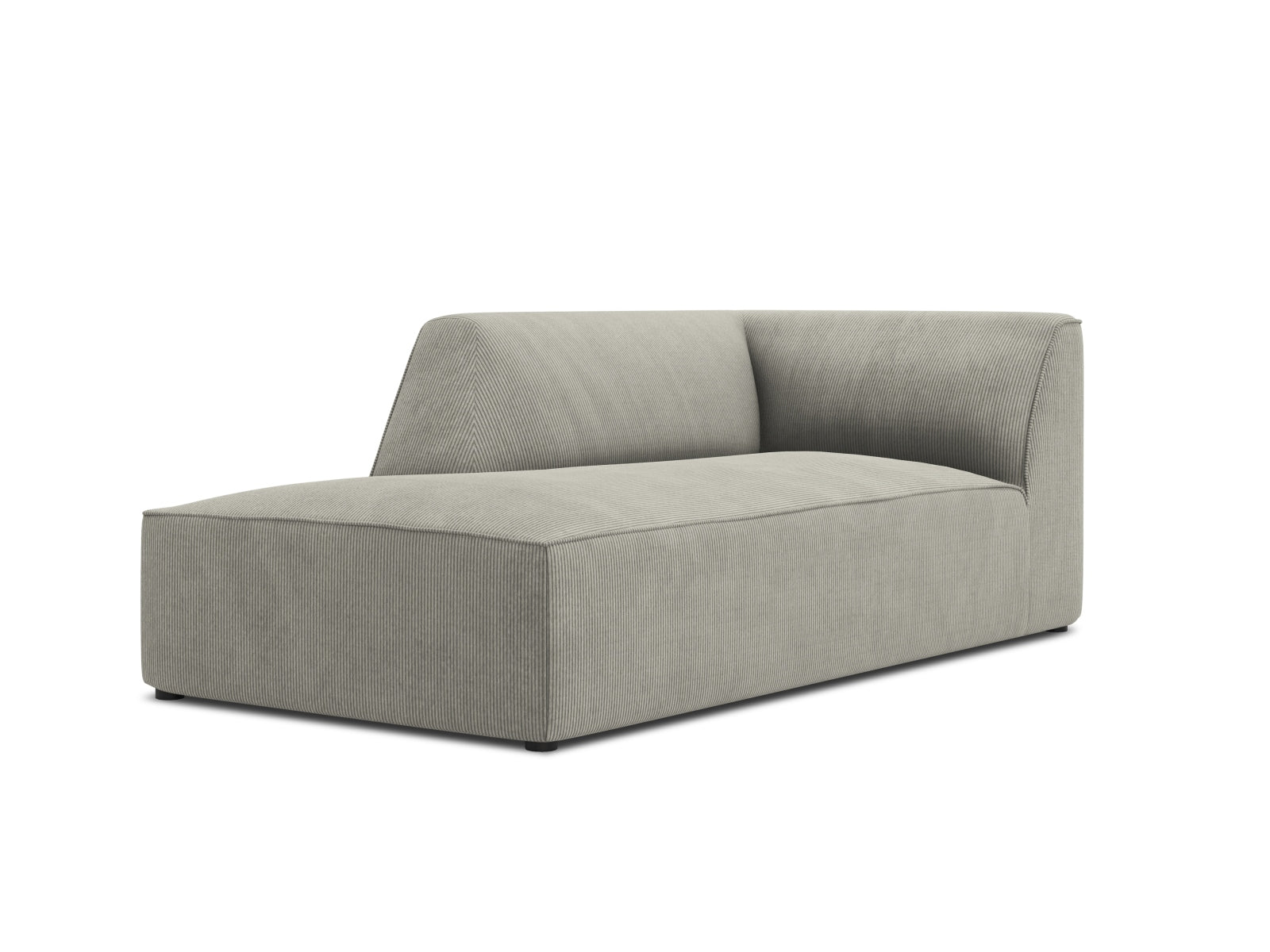Elegantes Ruby Sofa Chaise Lounge links mit einem komfortablen Sitz in dezentem Grau, perfekt für stilvolle Akzente in jedem Wohnbereich.