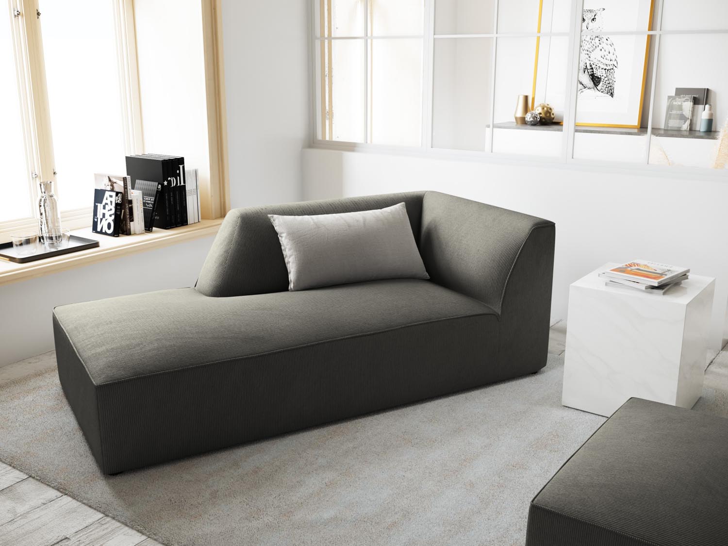 Entdecken Sie das stilvolle Ruby Sofa Chaise Lounge links von Micadoni – ideal für Ihr Wohnzimmer, bequem und pflegeleicht.