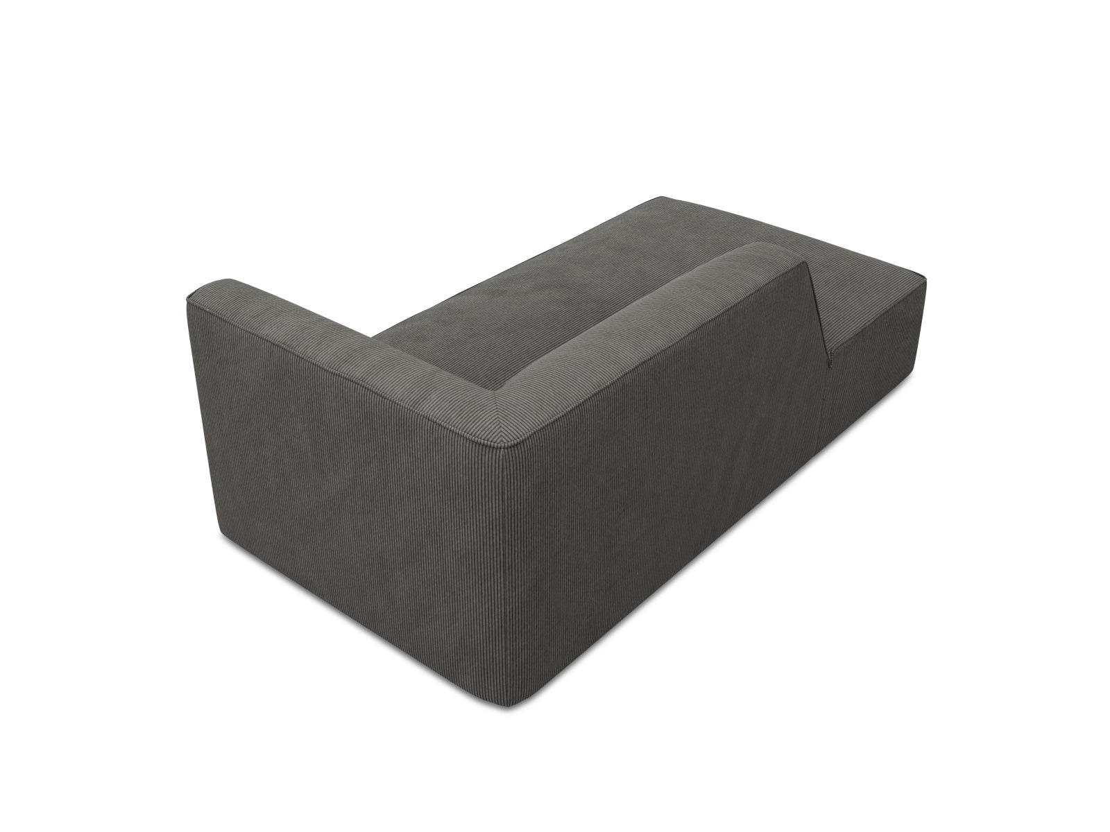 Stylisches Ruby Sofa Chaise Lounge links mit einem komfortablen Sitz in dunklem Grau, ideal für zeitgemäße Wohnräume und gemütliche Stunden.