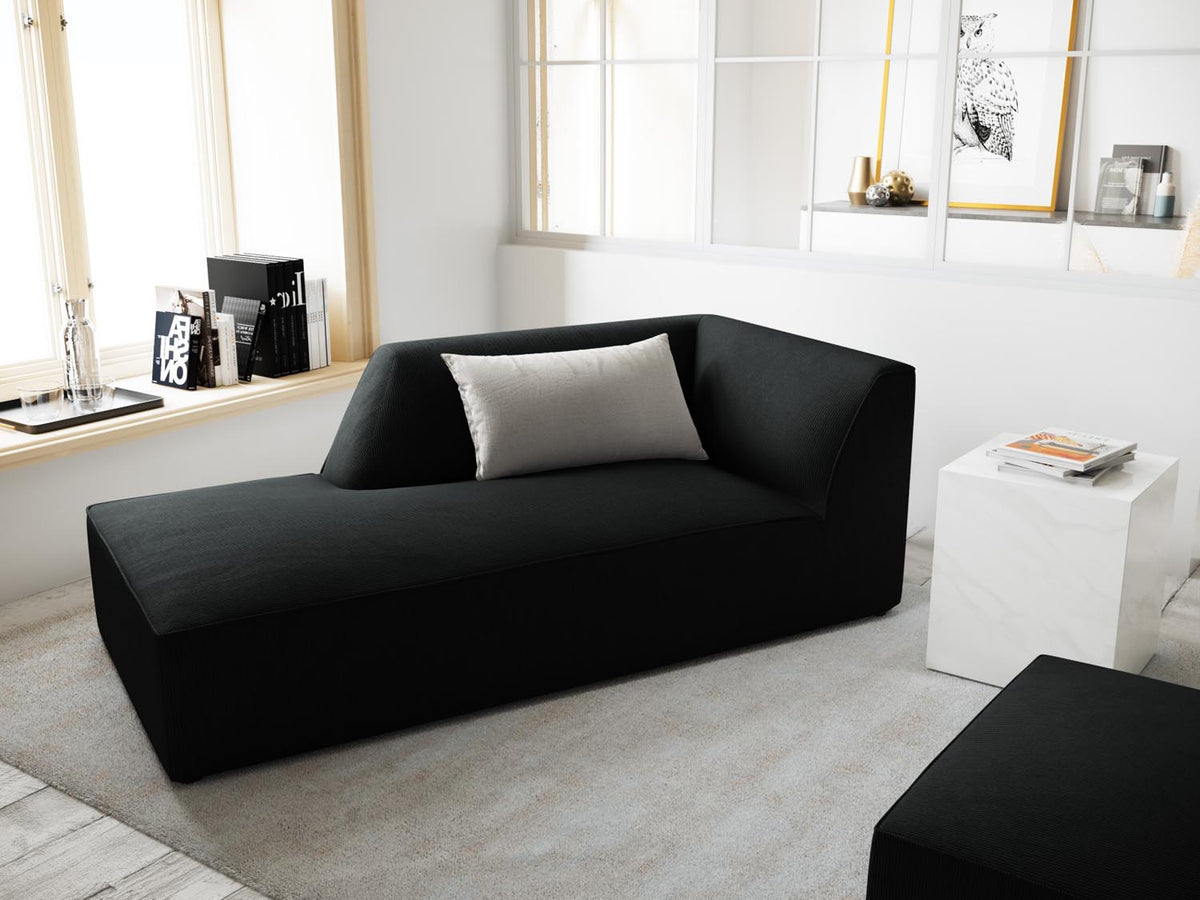 Ruby Sofa Chaise Lounge links 1 Sitz in Black-Scala präsentiert im Onlineshop von KAQTU Design AG. L-Sofa links ist von Micadoni