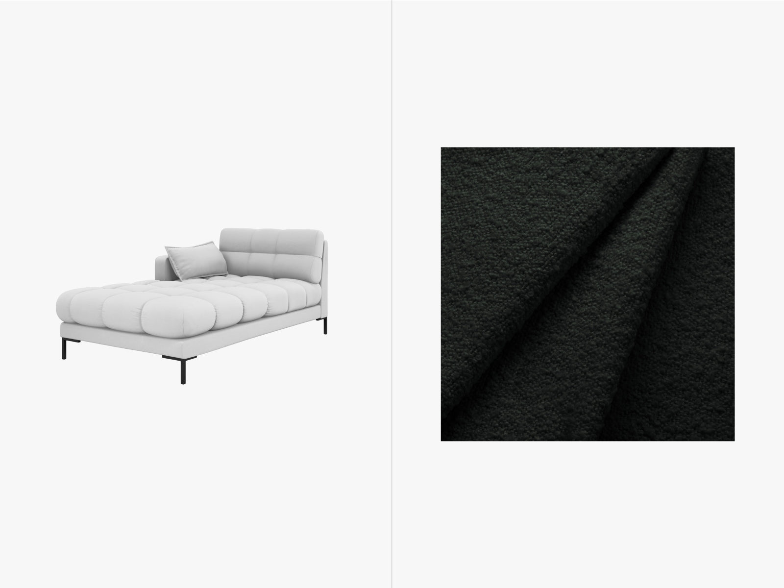 Mamaia Sofa Chaise Lounge links 1 Sitz in Black/Schwarz präsentiert im Onlineshop von KAQTU Design AG. L-Sofa links ist von Micadoni