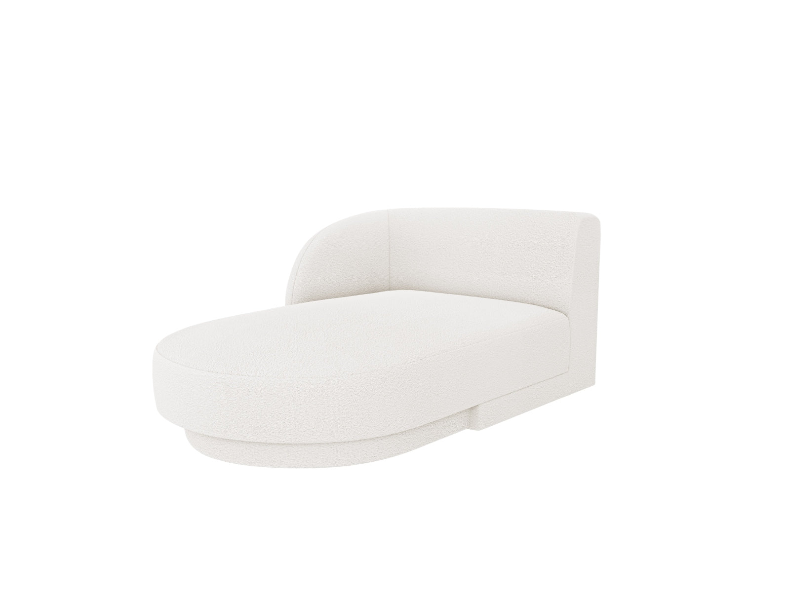 Miley Boucle Sofa Chaise Lounge links 2 Sitzer in White präsentiert im Onlineshop von KAQTU Design AG. L-Sofa links ist von Micadoni