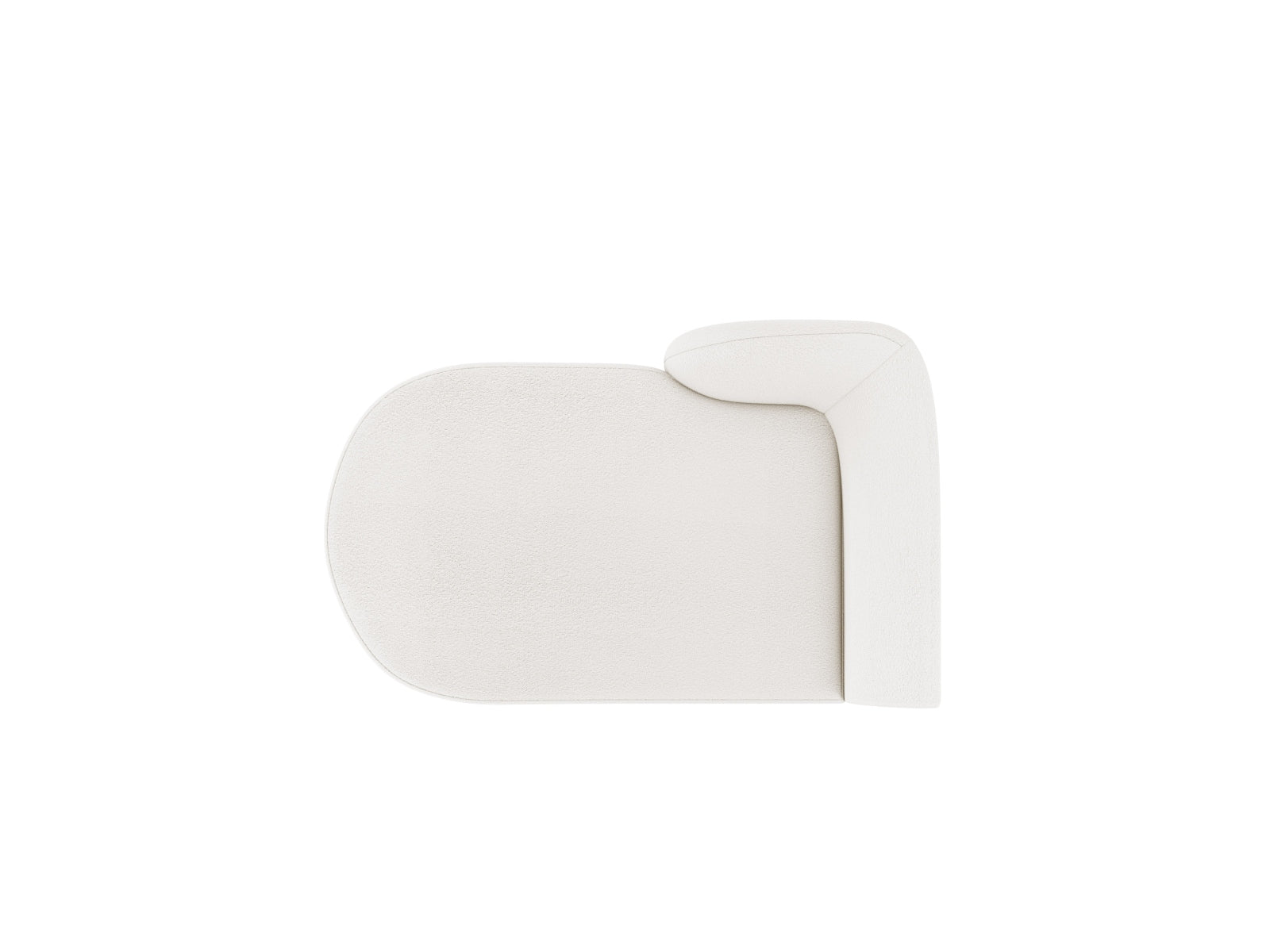 Miley Boucle Sofa Chaise Lounge links 2 Sitzer in White-Baloo präsentiert im Onlineshop von KAQTU Design AG. L-Sofa links ist von Micadoni