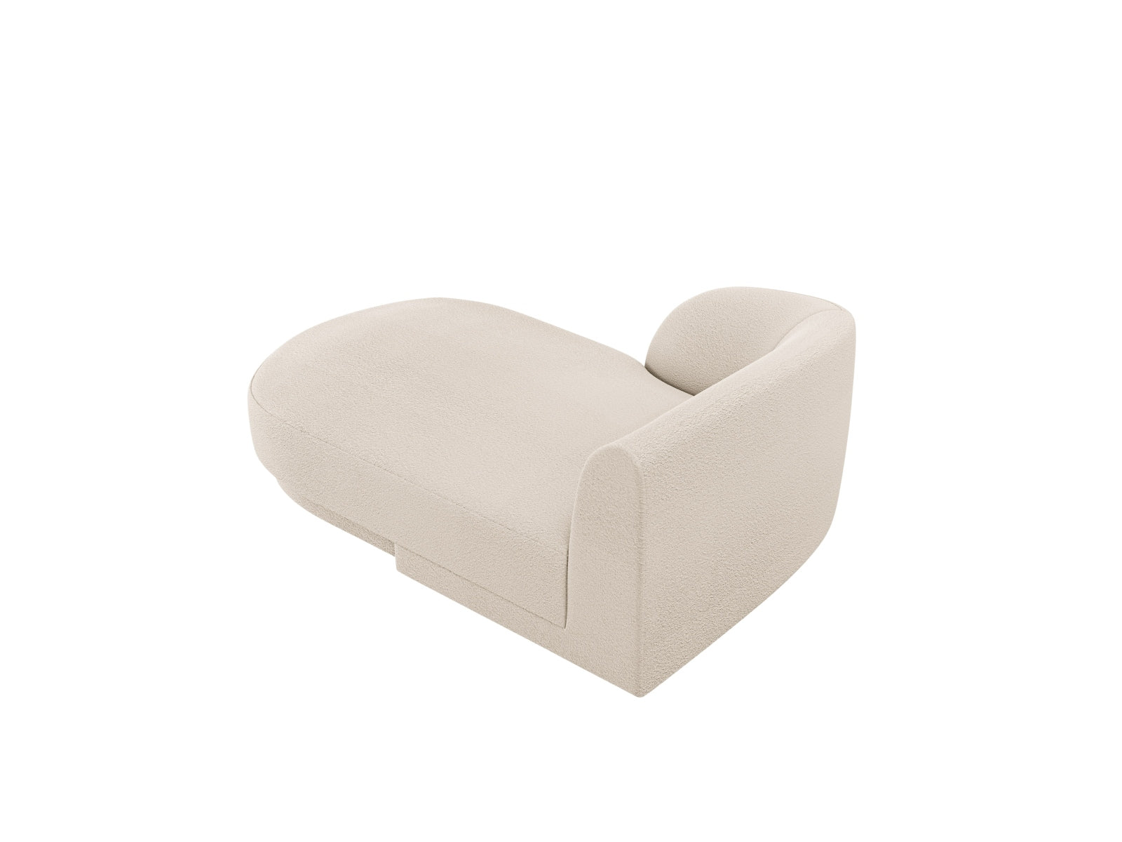 Miley Boucle Sofa Chaise Lounge links 2 Sitzer in Beige-Baloo präsentiert im Onlineshop von KAQTU Design AG. L-Sofa links ist von Micadoni