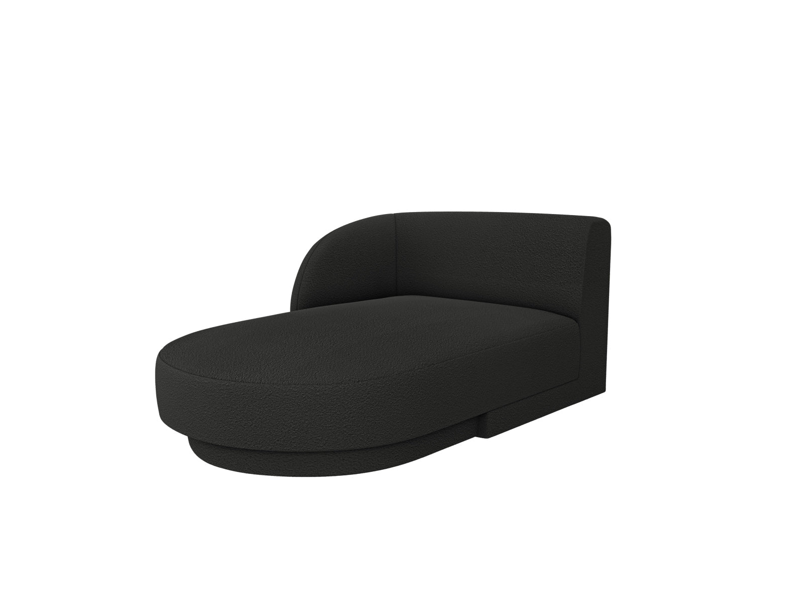Miley Boucle Sofa Chaise Lounge links 2 Sitzer in Black präsentiert im Onlineshop von KAQTU Design AG. L-Sofa links ist von Micadoni