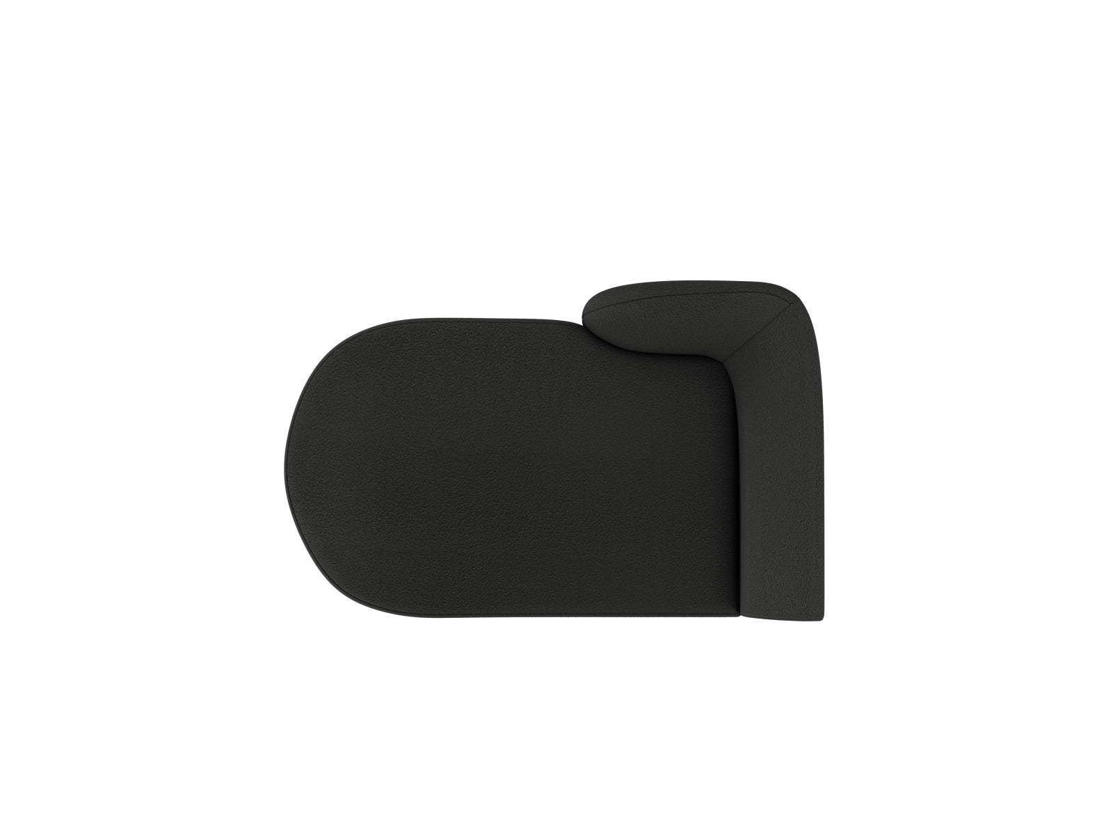Miley Boucle Sofa Chaise Lounge links 2 Sitzer in Black-Baloo präsentiert im Onlineshop von KAQTU Design AG. L-Sofa links ist von Micadoni