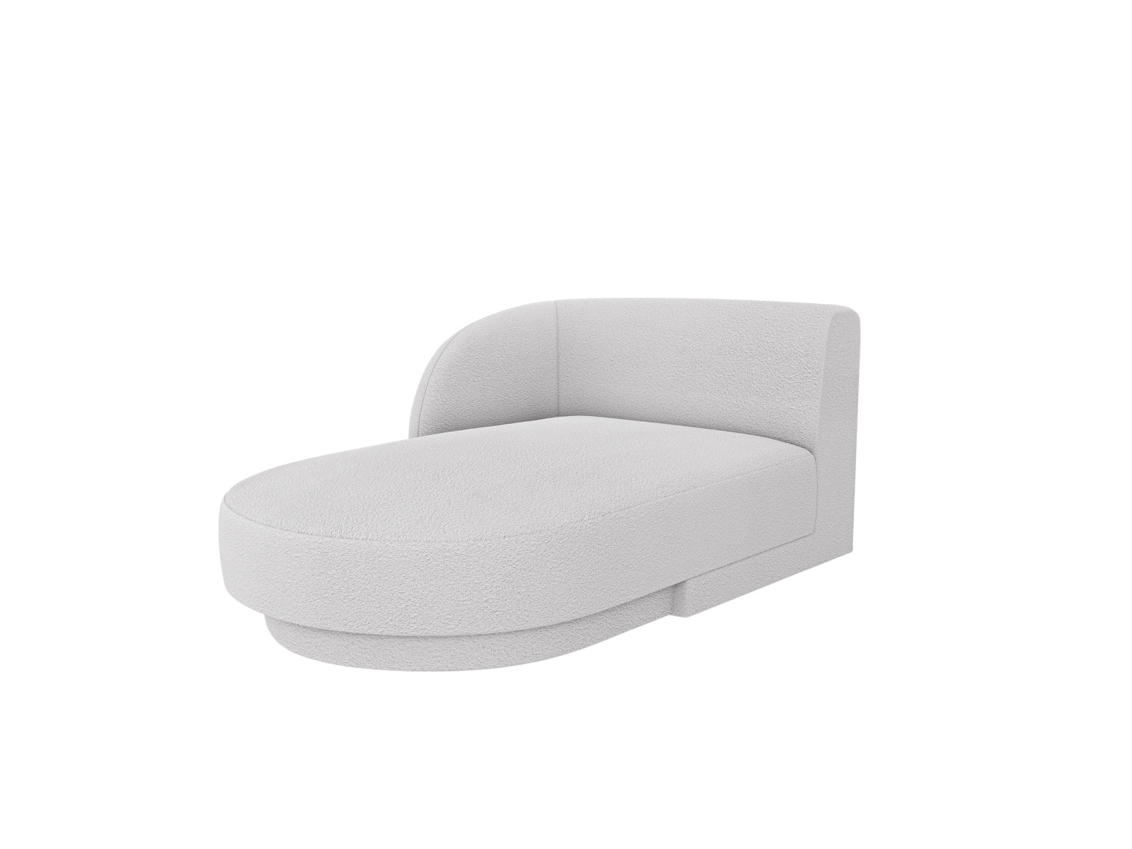 Miley Boucle Sofa Chaise Lounge links 2 Sitzer in Light Grey präsentiert im Onlineshop von KAQTU Design AG. L-Sofa links ist von Micadoni
