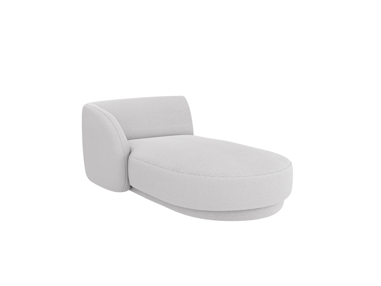 Miley Boucle Sofa Chaise Lounge links 2 Sitzer in Light Grey-Baloo präsentiert im Onlineshop von KAQTU Design AG. L-Sofa links ist von Micadoni