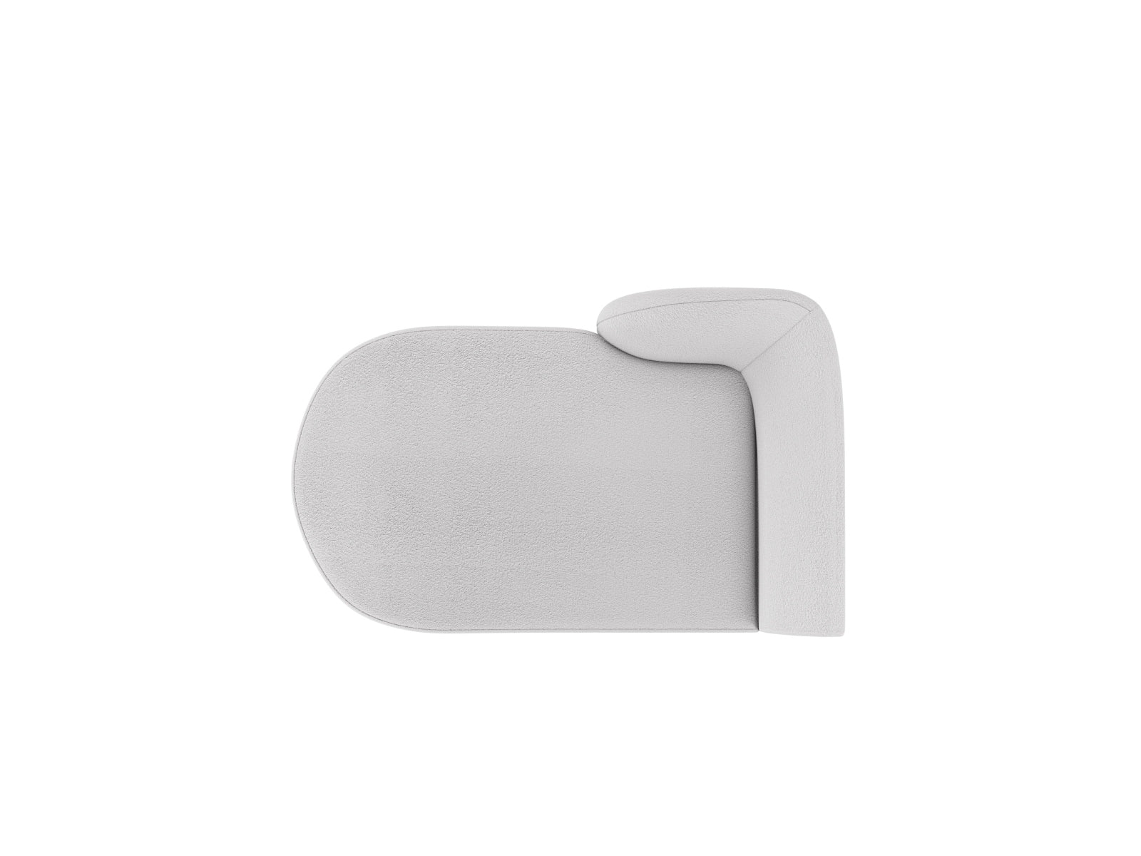Miley Boucle Sofa Chaise Lounge links 2 Sitzer in Light Grey-Baloo präsentiert im Onlineshop von KAQTU Design AG. L-Sofa links ist von Micadoni
