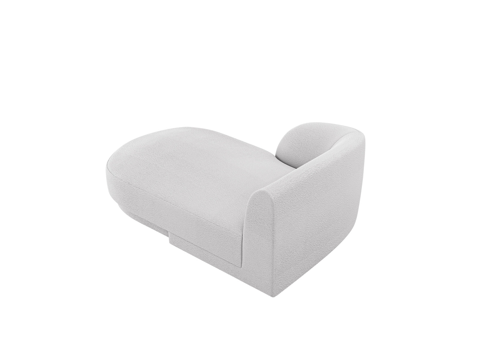 Miley Boucle Sofa Chaise Lounge links 2 Sitzer in Light Grey-Baloo präsentiert im Onlineshop von KAQTU Design AG. L-Sofa links ist von Micadoni