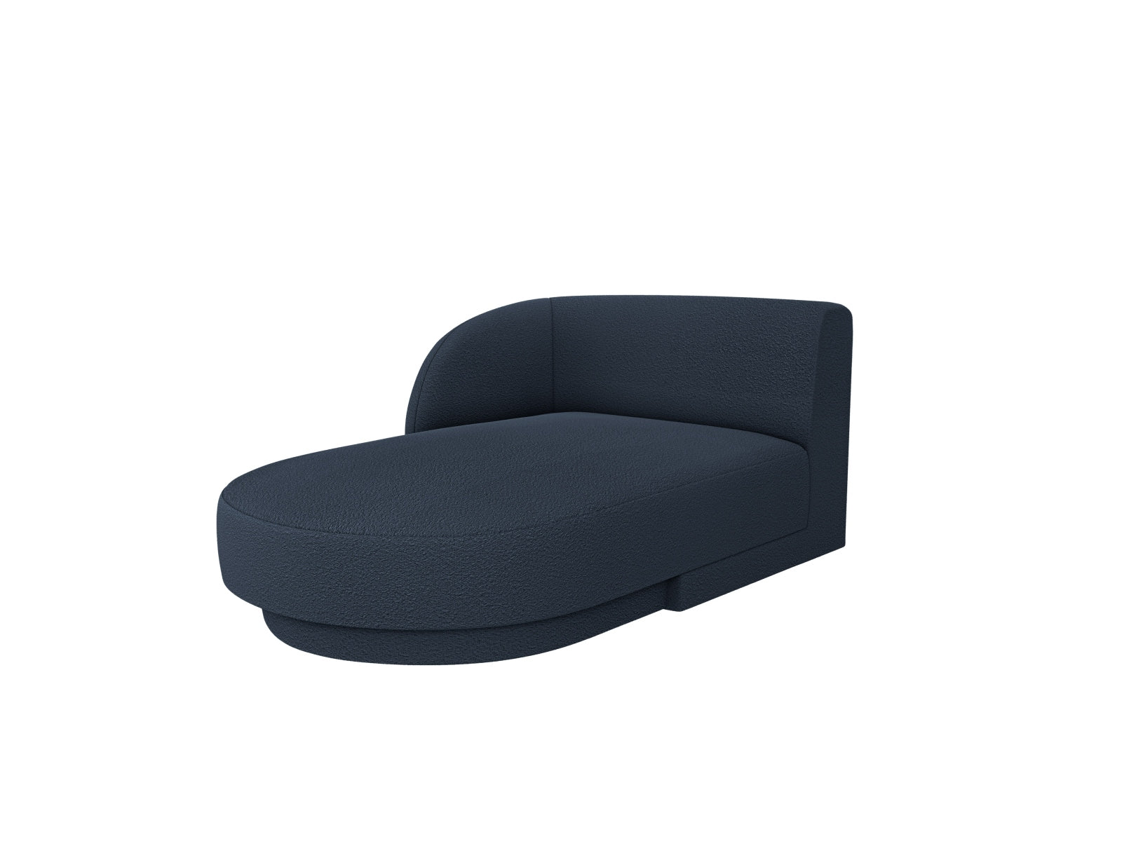 Miley Boucle Sofa Chaise Lounge links 2 Sitzer in Dark Blue-Baloo präsentiert im Onlineshop von KAQTU Design AG. L-Sofa links ist von Micadoni