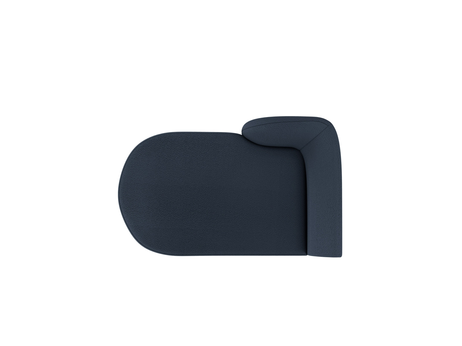 Miley Boucle Sofa Chaise Lounge links 2 Sitzer in Dark Blue-Baloo präsentiert im Onlineshop von KAQTU Design AG. L-Sofa links ist von Micadoni