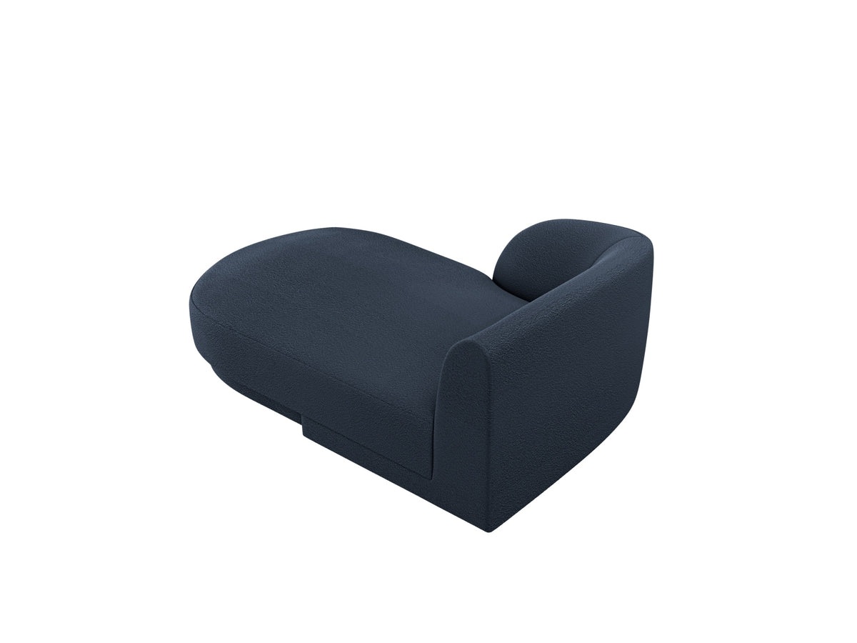 Miley Boucle Sofa Chaise Lounge links 2 Sitzer in Dark Blue-Baloo präsentiert im Onlineshop von KAQTU Design AG. L-Sofa links ist von Micadoni