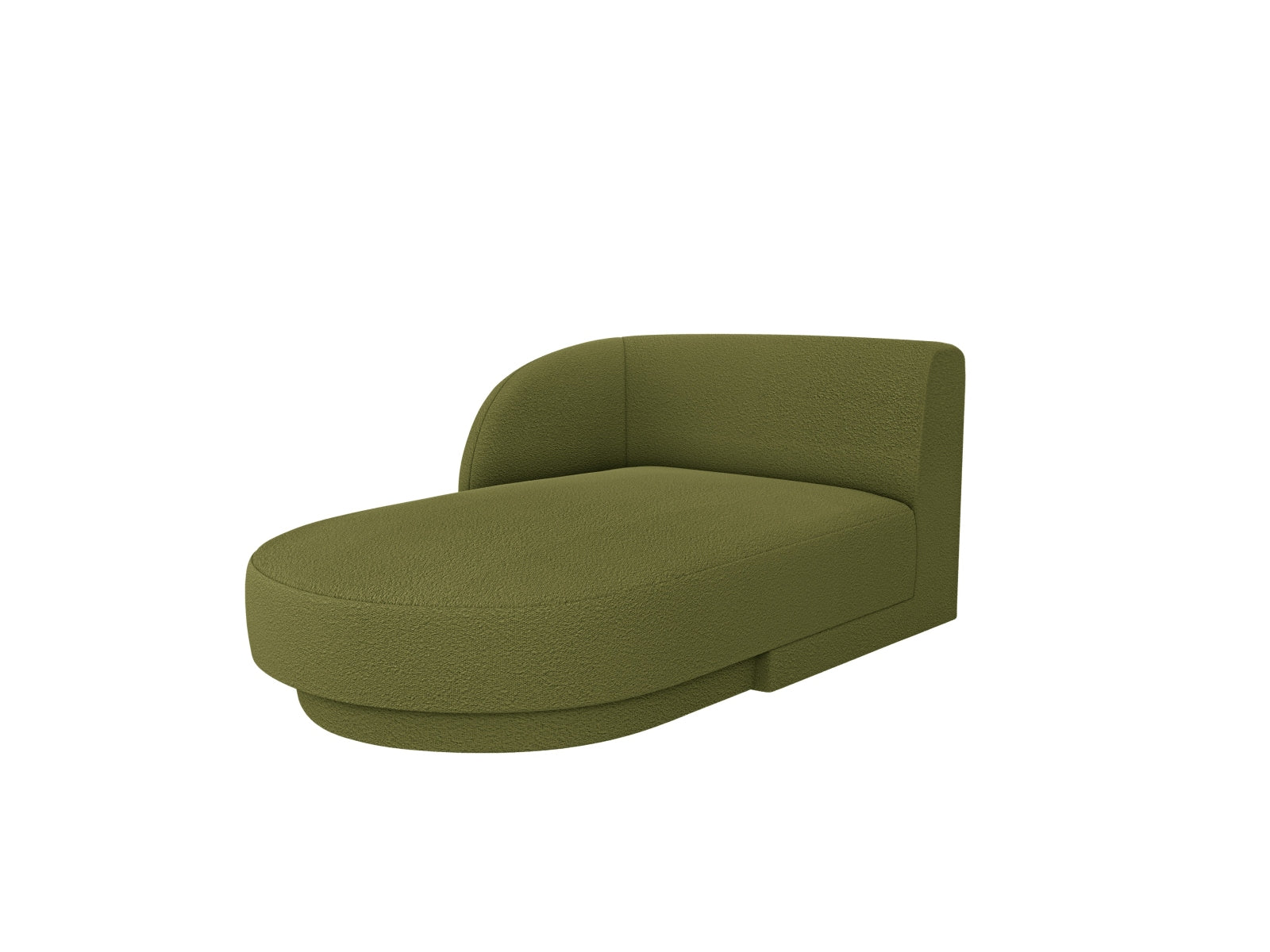 Miley Boucle Sofa Chaise Lounge links 2 Sitzer in Dark Olive Green präsentiert im Onlineshop von KAQTU Design AG. L-Sofa links ist von Micadoni