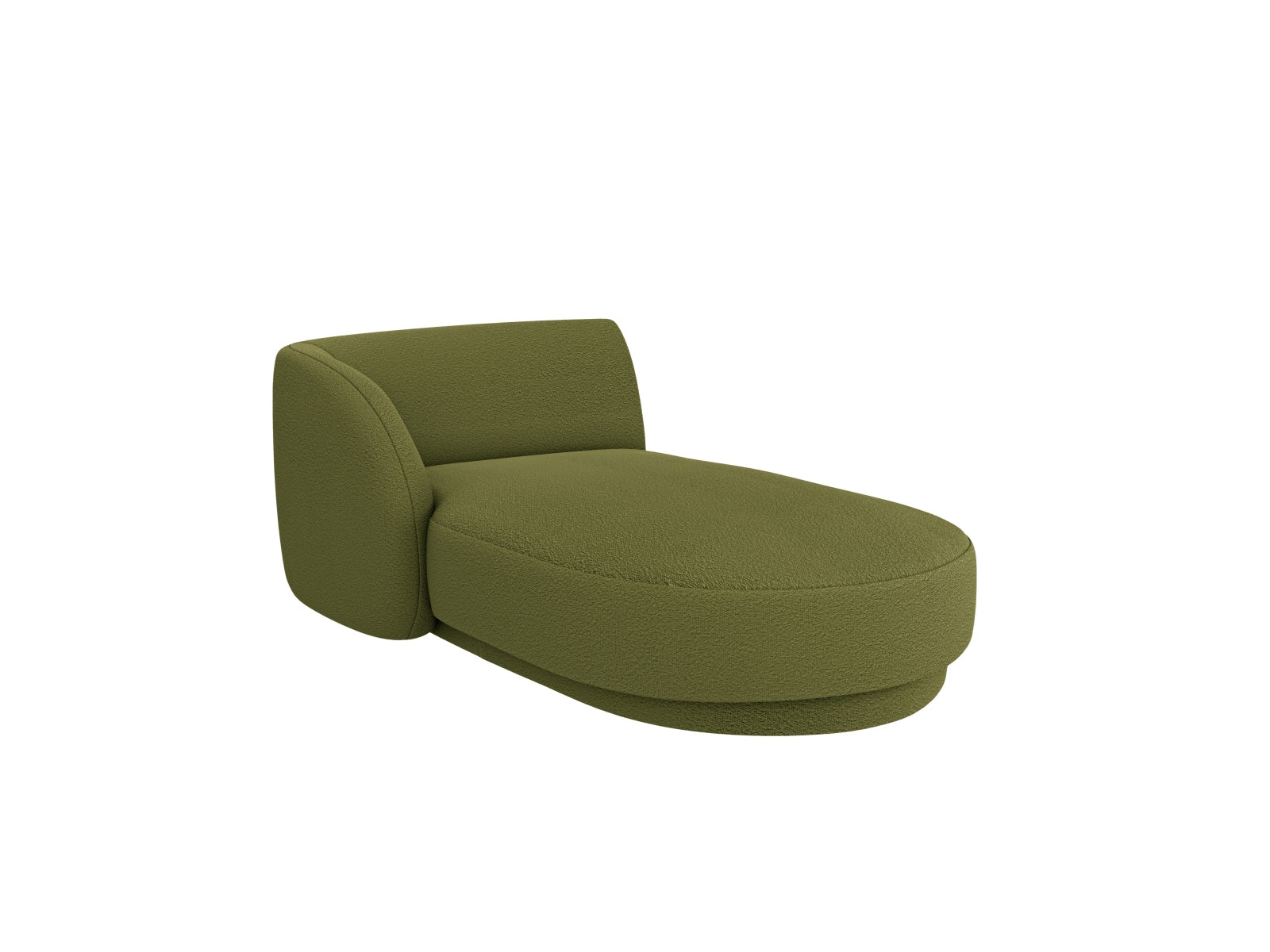 Miley Boucle Sofa Chaise Lounge links 2 Sitzer in Dark Olive Green-Baloo präsentiert im Onlineshop von KAQTU Design AG. L-Sofa links ist von Micadoni