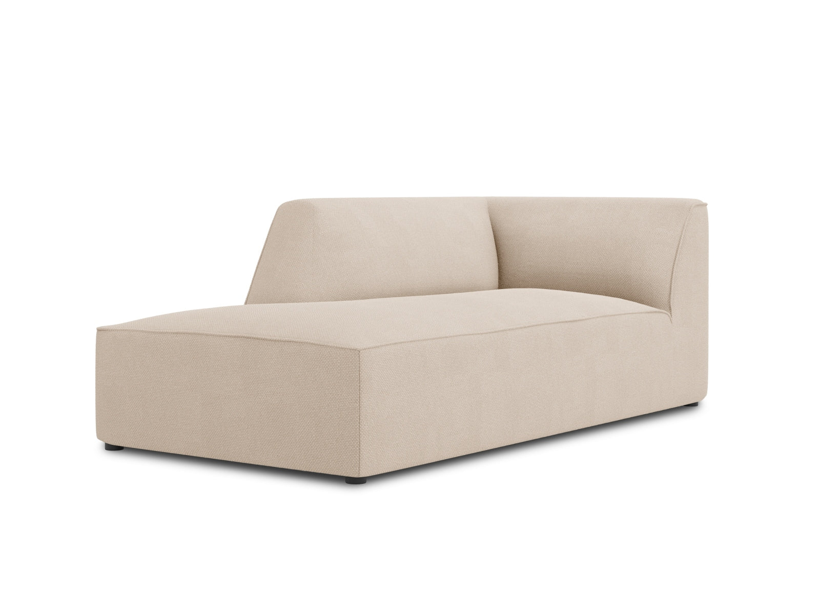 Elegantes Ruby Sofa Chaise Lounge links mit einem Sitz in stilvollem Beige-Ottawa, ideal für moderne Wohnräume.