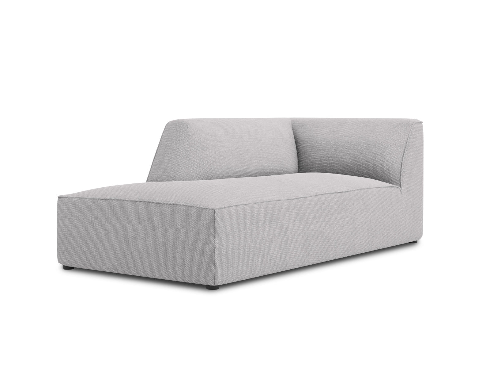 Elegantes Ruby Sofa Chaise Lounge links mit einem Sitz in hellem Grau, stilvoll und modern, ideal für jedes Wohnzimmer.