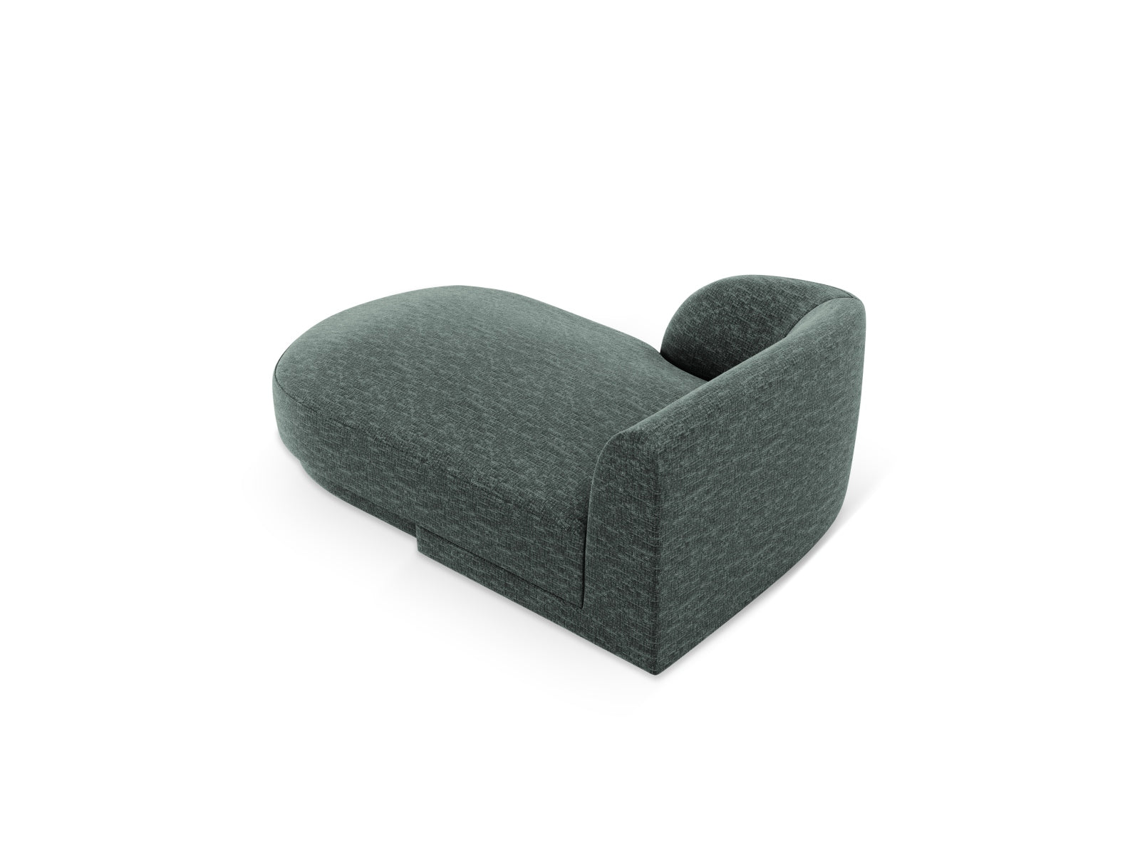 Stylisches Miley Chaise Lounge Sofa links, 2-Sitzer in trendigem Petrol-Haga, perfekt für zeitgemäße Inneneinrichtungen.