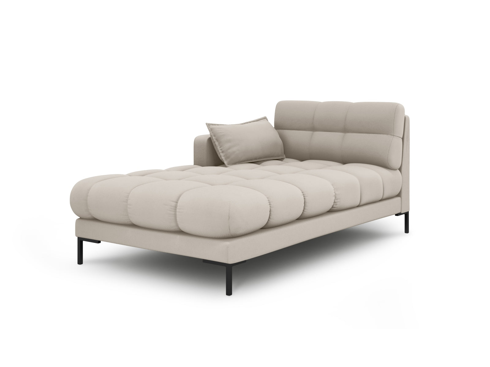 Mamaia Sofa Chaise Lounge links 1 Sitz in Beige/Schwarz präsentiert im Onlineshop von KAQTU Design AG. L-Sofa links ist von Micadoni