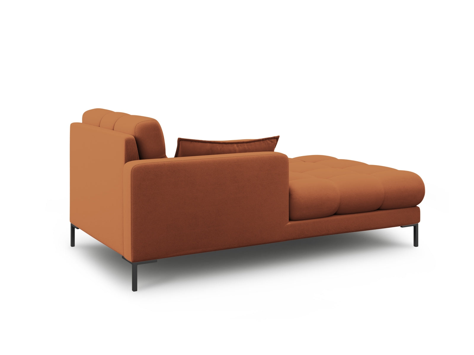 Elegantes Mamaia Sofa Chaise Lounge links mit einem modernen Design in Brick und Schwarz-Neve, ideal für stilvolle Wohnräume.