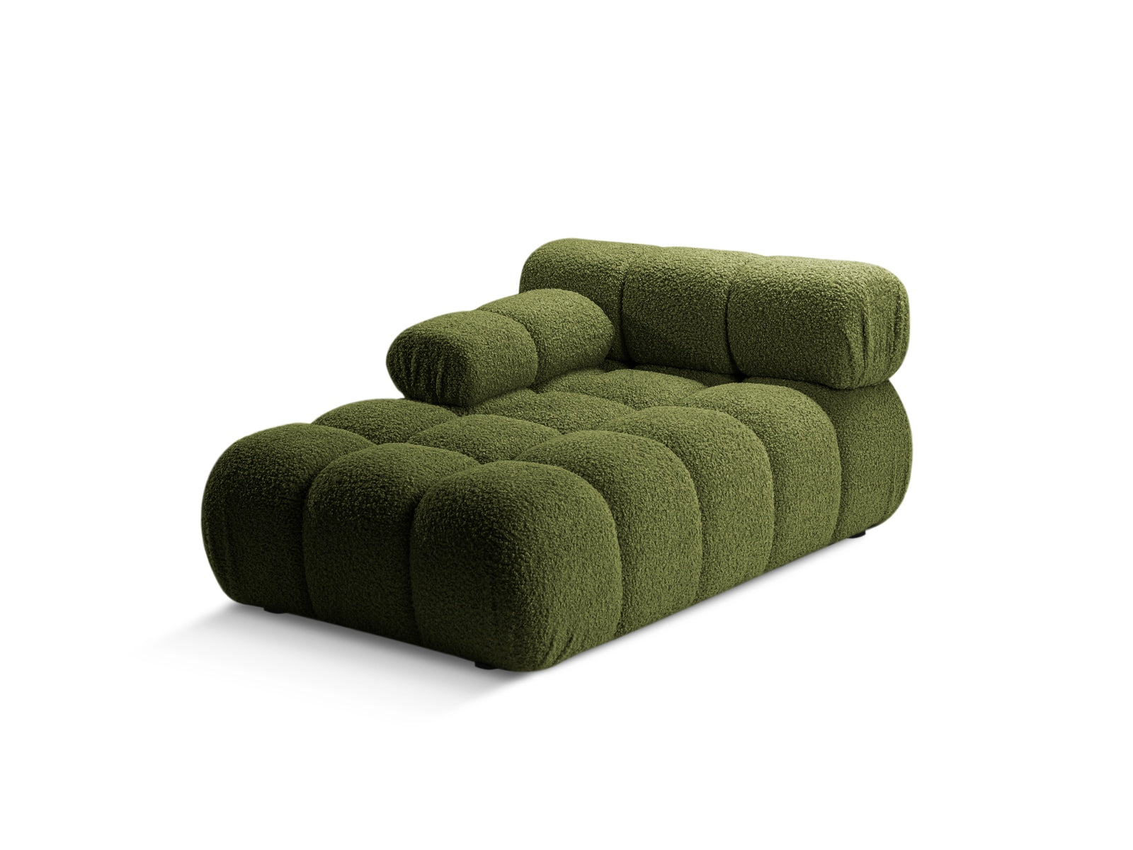 Elegantes Bellis Sofa Chaise Lounge links mit 1 Sitz und 94 cm in stilvollem Grün, ideal für moderne Wohnräume.