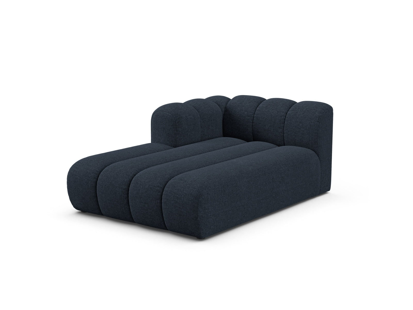 Elegante Lupine Chaise Longue links für 2 Personen in Navy Blue-Eden, ideal für stilvolle Wohnräume und modernes Design.