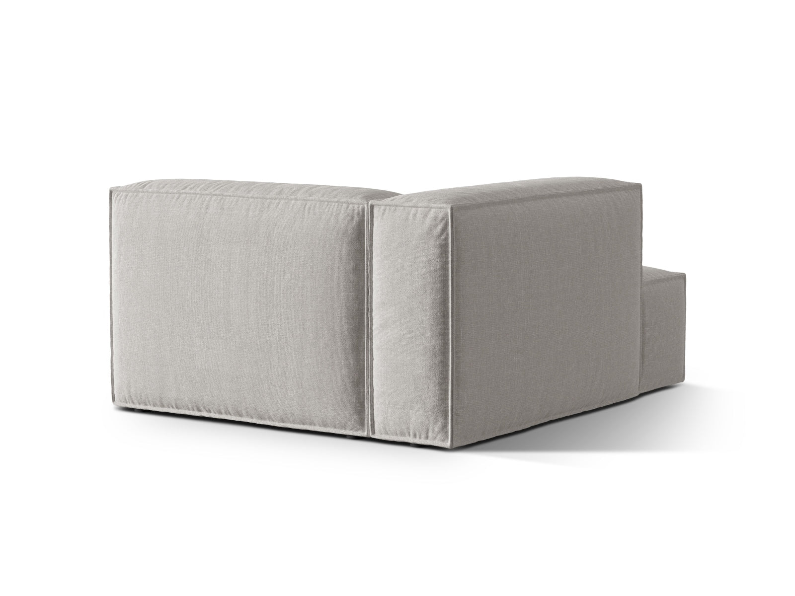 Modulares Sofa 1-Sitzer Chaise Longue Links Nuria in modernem Grau, perfekt für komfortable Sitzgelegenheiten und stilvolle Akzente im Wohnbereich.