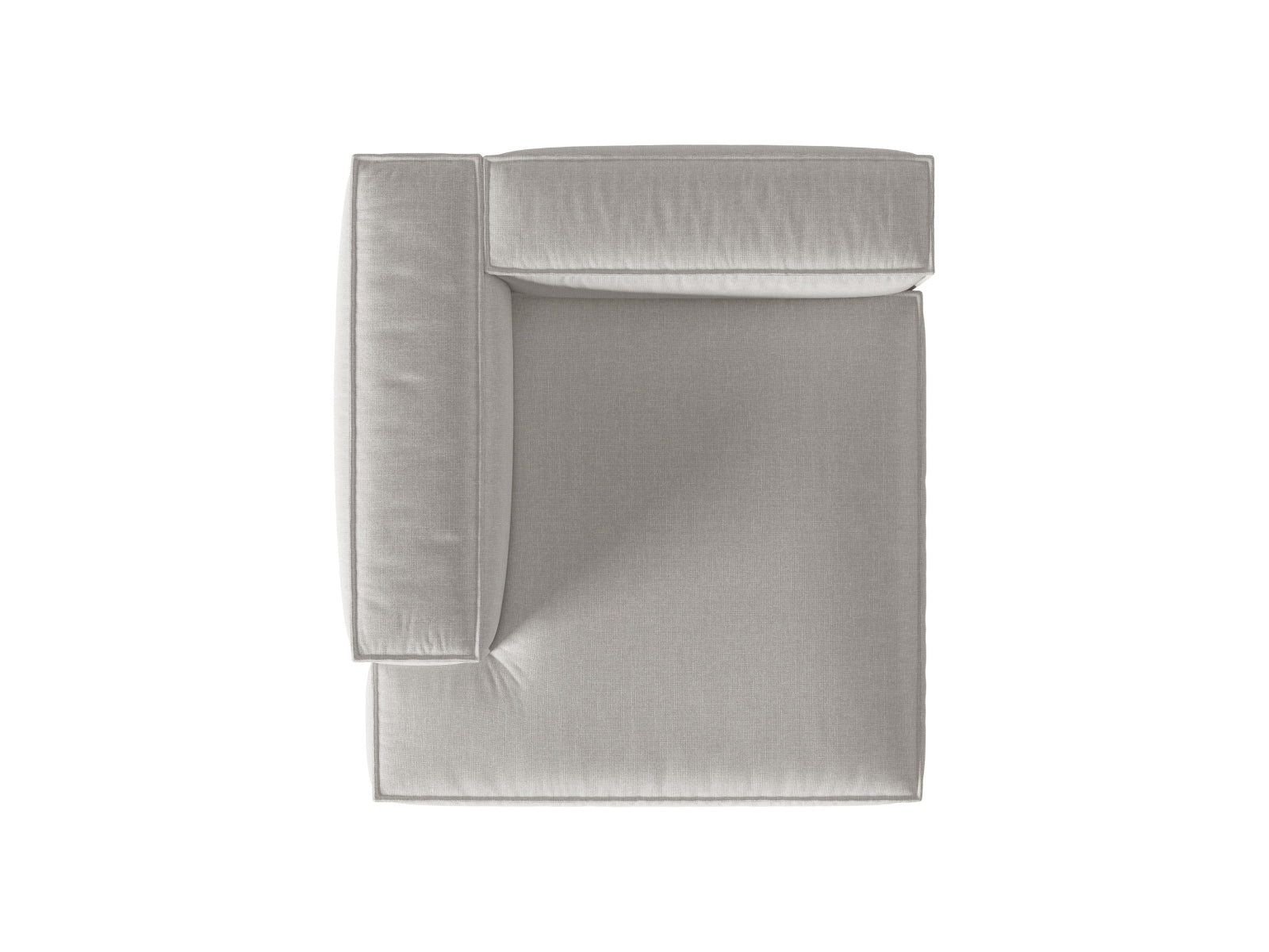 Eleganter 1-Sitzer Chaise Longue Links Nuria in zeitlosem Grau, ideal für entspannte Momente und stilvolle Einrichtungsideen.