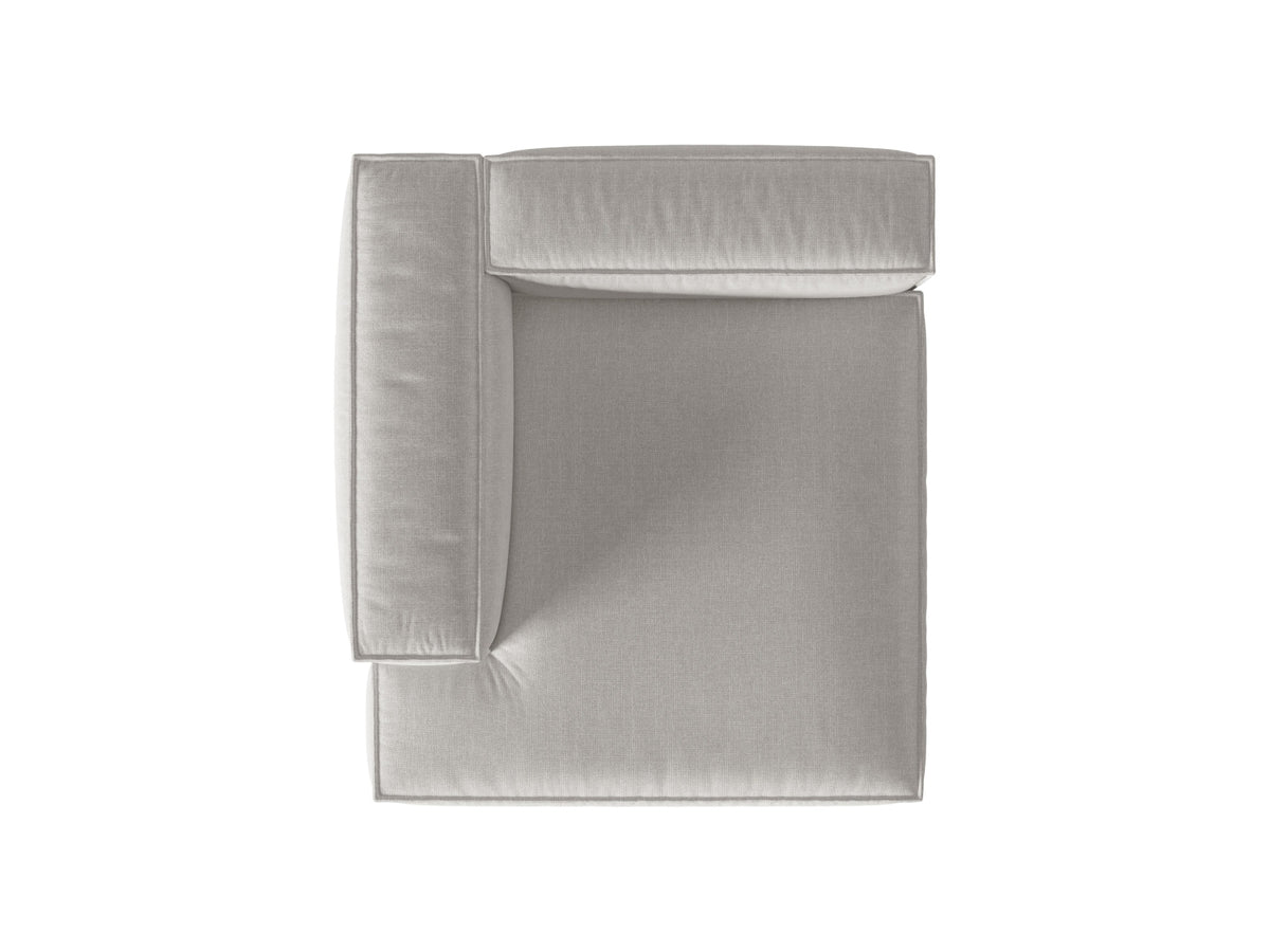 1-Sitzer Modul Chaise Longue Links Nuria in Light Grey-Liberty präsentiert im Onlineshop von KAQTU Design AG. Modulares Sofa ist von Micadoni