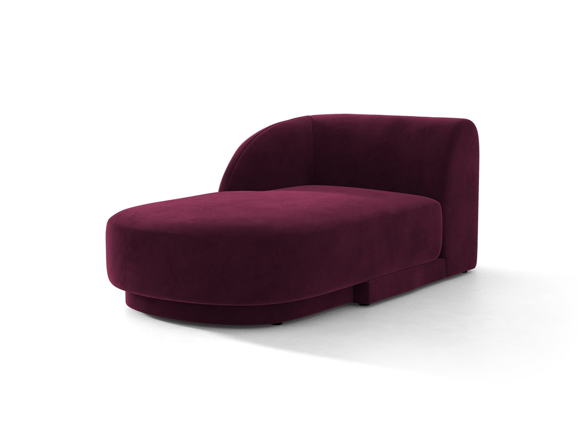 Chaiselongue Miley von Micadoni in Dunkelbeige mit Bluvel-Stoffbezug, schwarzen Kunststoffbeinen und niedriger Rückenlehne, modulares Sofa-Element.