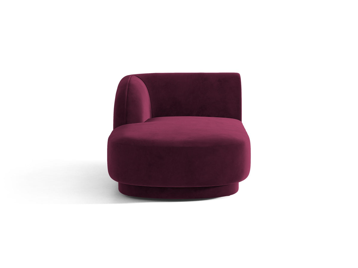 Chaiselongue Miley von Micadoni in Dunkelbeige mit Bluvel-Stoffbezug, schwarzen Kunststoffbeinen und niedriger Rückenlehne, modulares Sofa-Element.