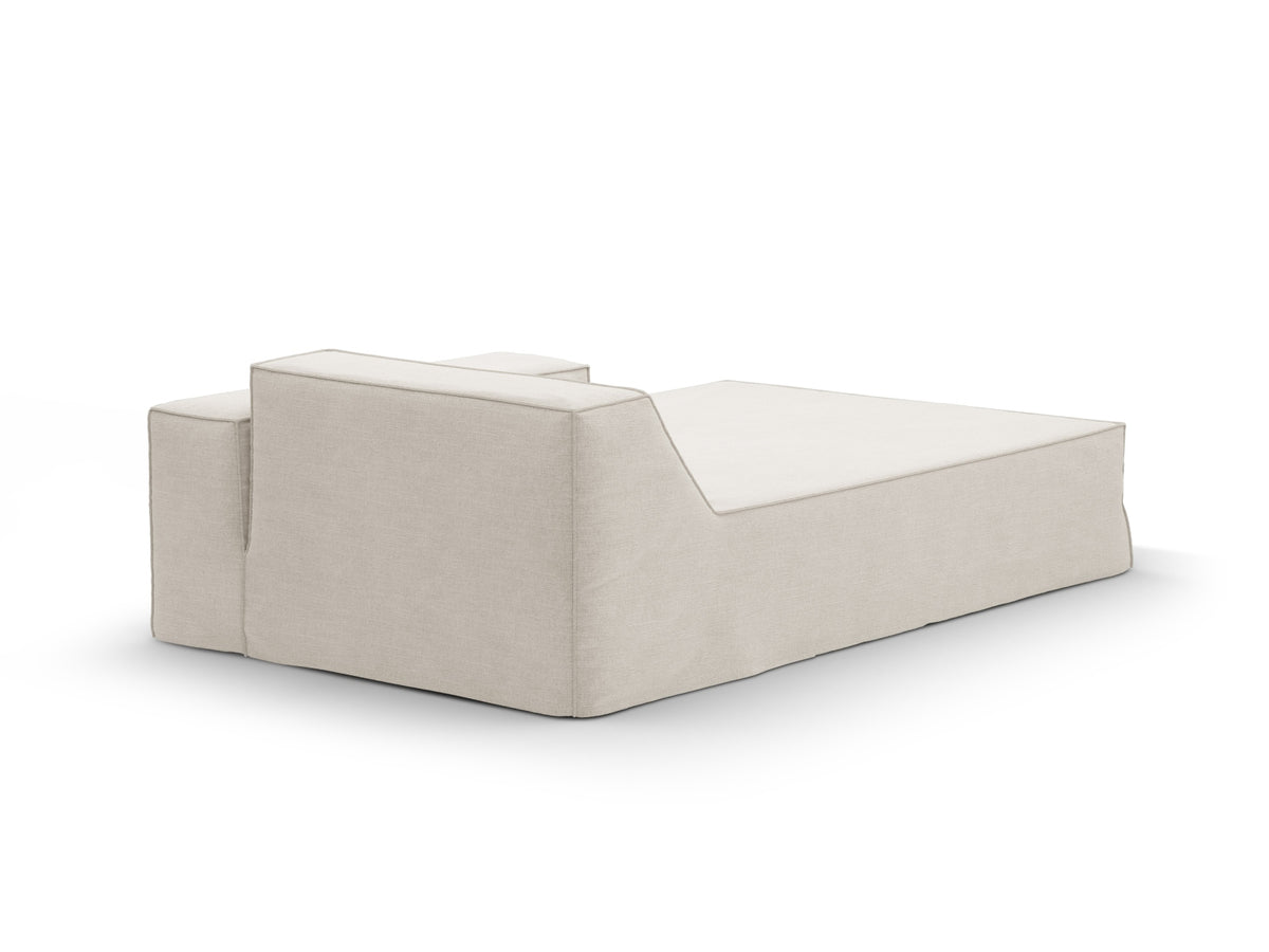 Jodie Modular Chaise Longue links 1 Sitzer mit abnehmbaren Bezug in Natural-LINS präsentiert im Onlineshop von KAQTU Design AG. Modulares Sofa ist von Micadoni