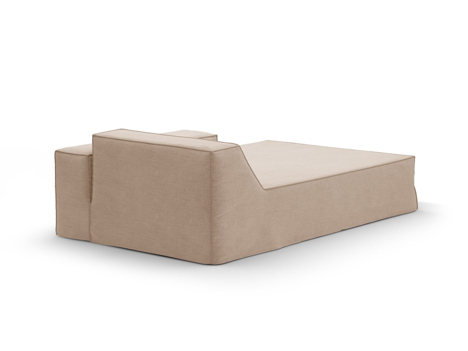 Jodie Modular Chaise Longue links 1 Sitzer mit abnehmbaren Bezug in Sand-LINS präsentiert im Onlineshop von KAQTU Design AG. Modulares Sofa ist von Micadoni