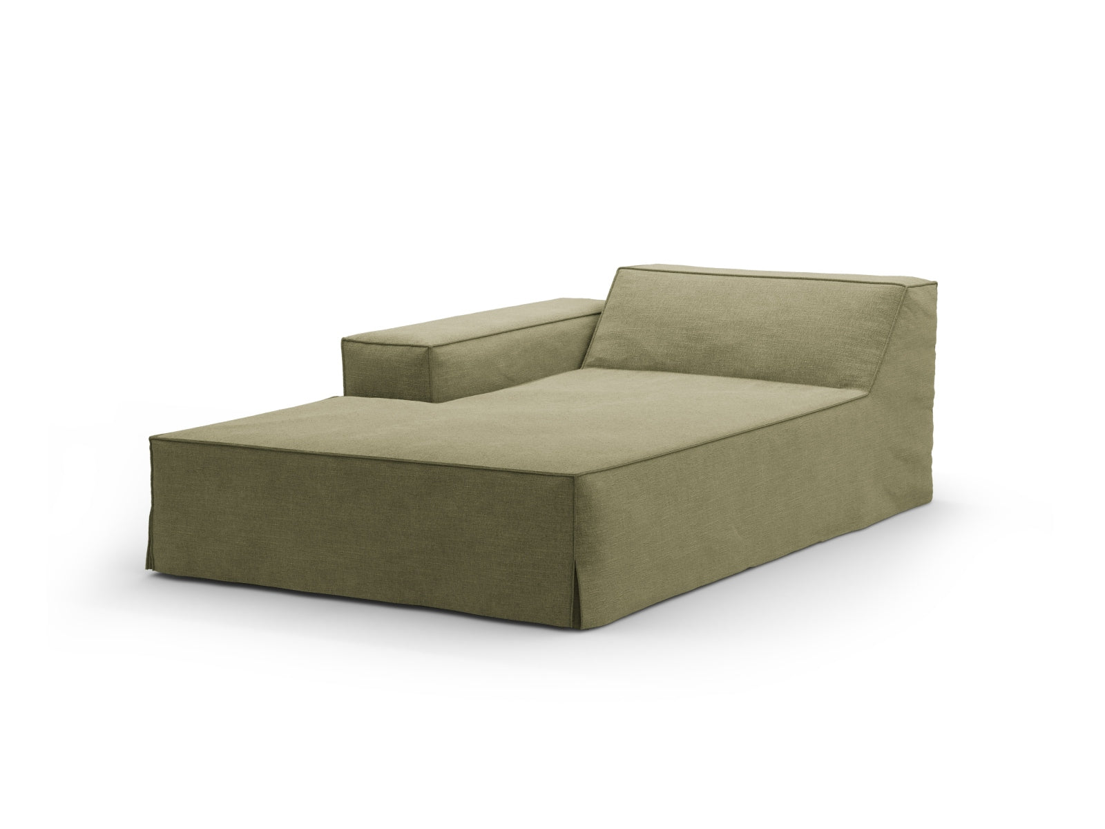 Stylische Jodie Modular Chaise Longue links, 1-Sitzer Sofa von Micadoni, ideal für stilvolle Räume und entspannende Momente.