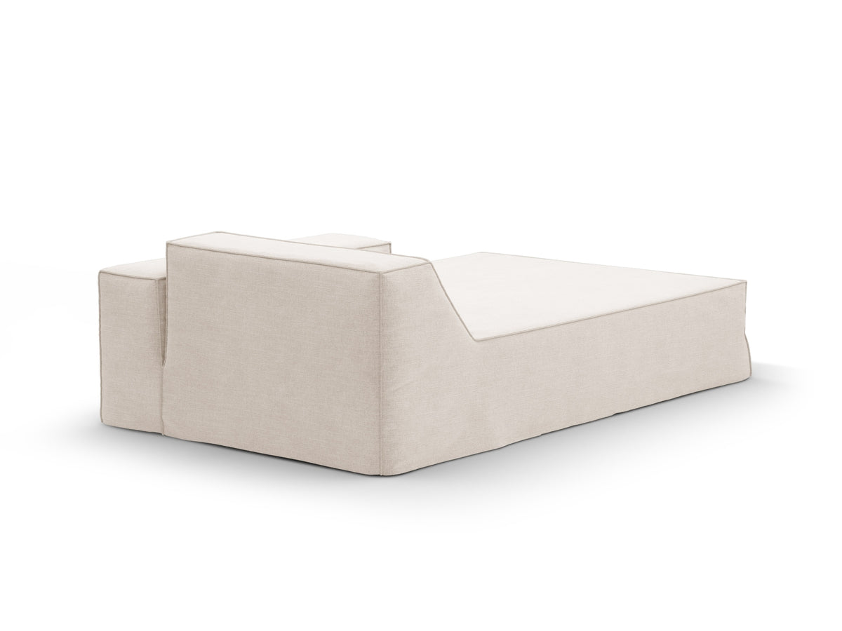 Jodie Modular Chaise Longue links 1 Sitzer mit abnehmbaren Bezug in Beige-LINS präsentiert im Onlineshop von KAQTU Design AG. Modulares Sofa ist von Micadoni