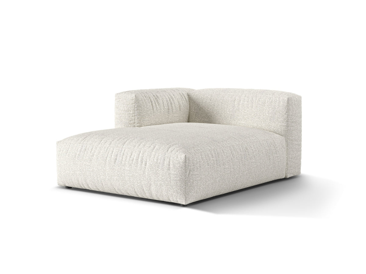 1-Sitzer Chaise Longue Links Martina in Grey Beige Melange-Monet präsentiert im Onlineshop von KAQTU Design AG. Modulares Sofa ist von Micadoni