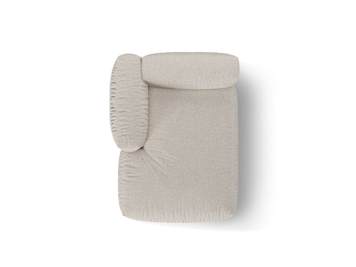 1-Sitzer Chaise Longue Links Martina in Beige-Monet präsentiert im Onlineshop von KAQTU Design AG. Modulares Sofa ist von Micadoni