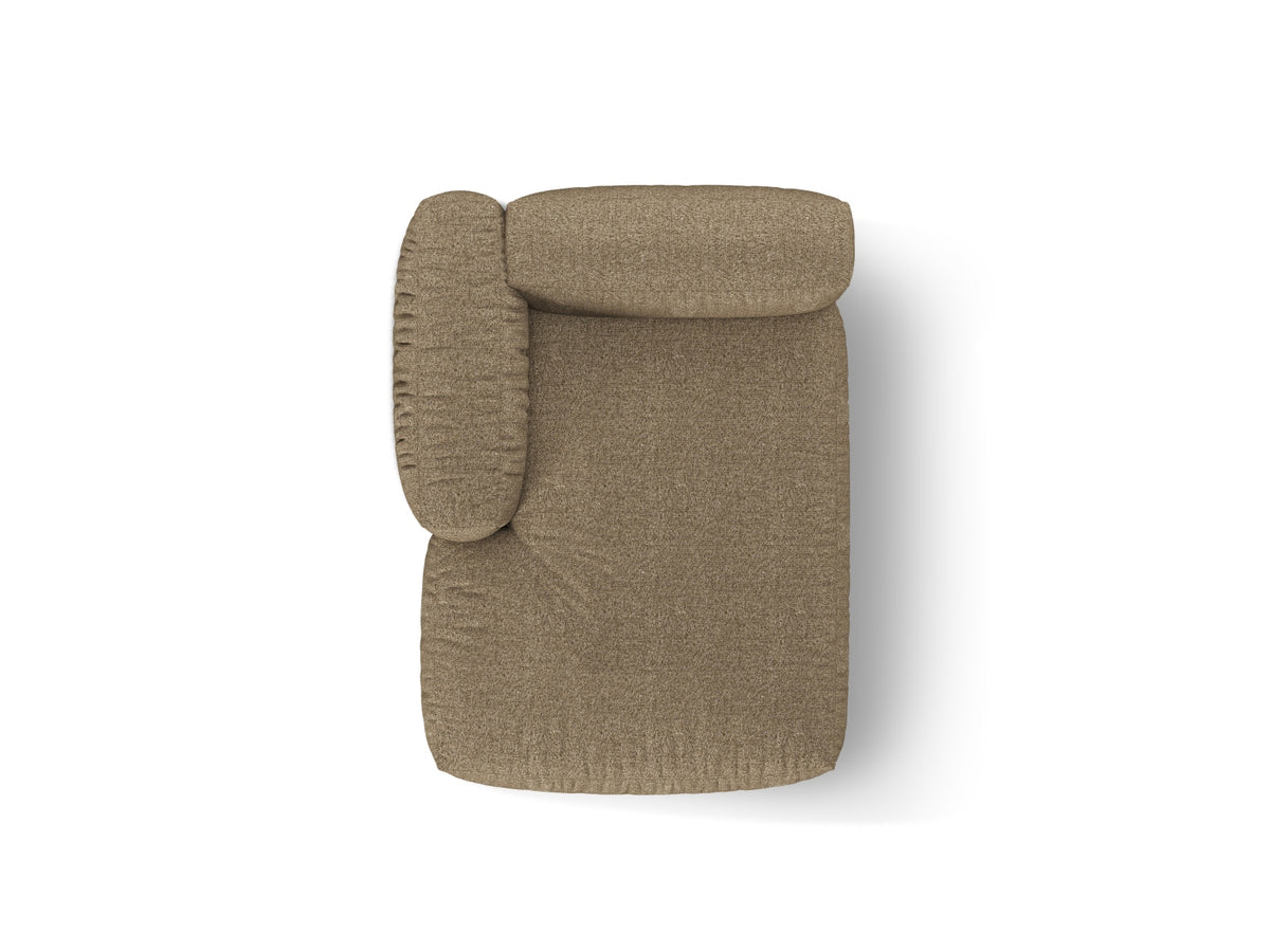 1-Sitzer Chaise Longue Links Martina in Cappuccino-Monet präsentiert im Onlineshop von KAQTU Design AG. Modulares Sofa ist von Micadoni
