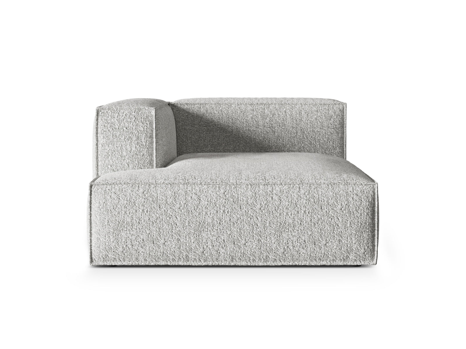 Nuria Boucle Chaise Longue links 1 Sitzer in Silver präsentiert im Onlineshop von KAQTU Design AG. Modulares Sofa ist von Micadoni